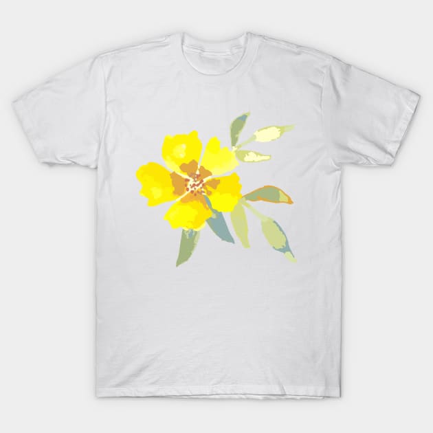 Zesty yellow floral T-Shirt by FrancesPoff